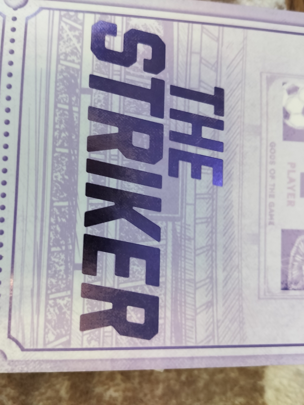 The Striker Metallic Purple Art Print